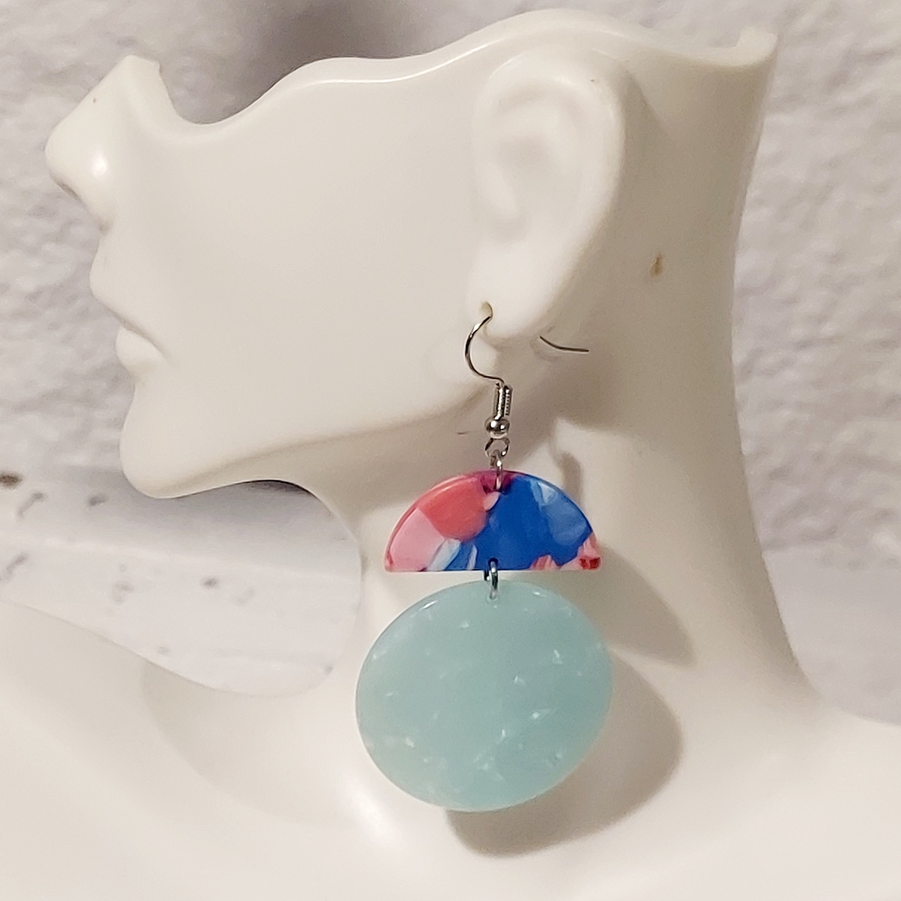 Hand Crafted Multicolor Dangle Earrings - image 1